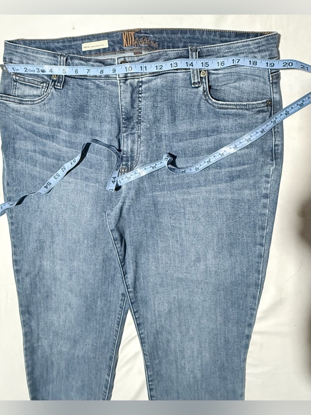 Kut from the Kloth Medium Blue Crop Straight-Leg Jeans size 16W - Picture 5 of 11